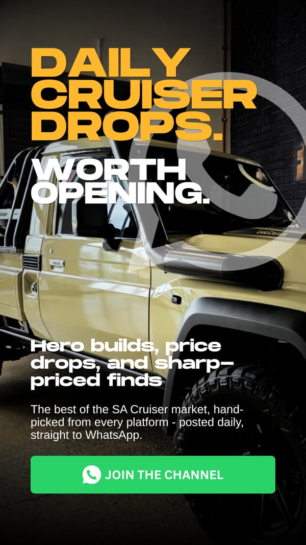 Daily Cruiser drops. Worth opening. Hero builds, price drops and sharp-priced finds: the best of the SA Cruiser market, hand-picked and posted daily to WhatsApp. Join the channel.