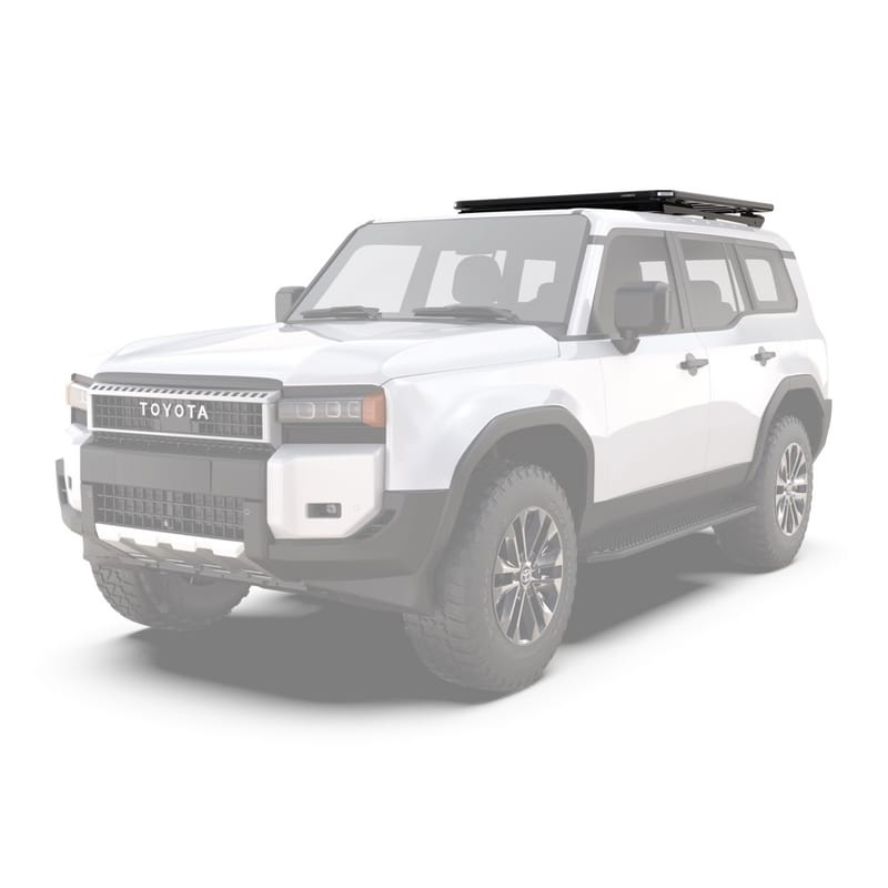 Three-quarter Slimline 3 roof rack kit on a Land Cruiser Prado 250