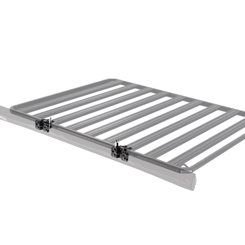 Slimline 3 quick release awning mount brackets on the side of the rack
