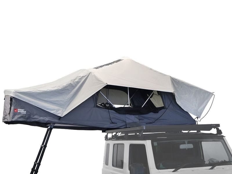 Feather-Lite II rooftop tent open on a roof rack