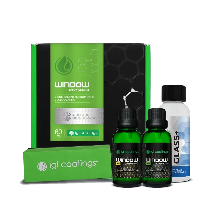 Ecocoat Window 60ml two-part glass coating kit with Glass+ cleaner